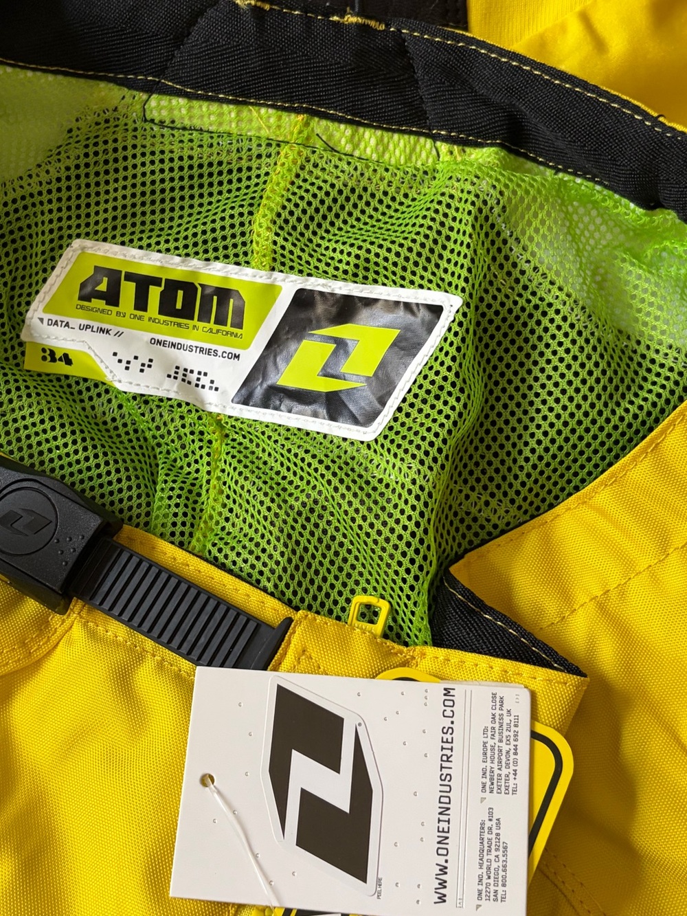Men’s Yellow Motocross Pants with Green Accents - Picture 5 of 6